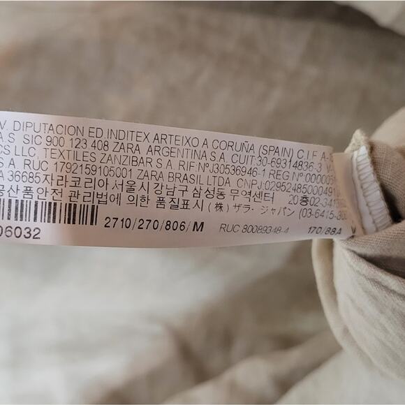 Zara Stone Oversized Linen Shirt size medium Blogger Favorite - Picture 9 of 10